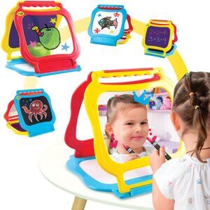 Crayola 5098 5-in-1 Plastic Tabletop Easel 5 Different Drawing Boards Foldable